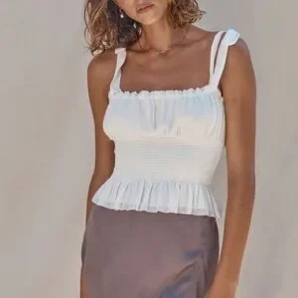 Wilfred Ballad  Smocked Ruffled Camisole